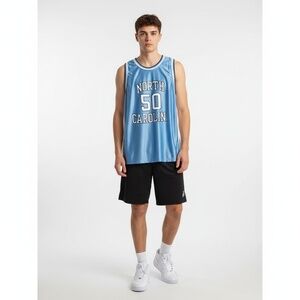 IZAW North Carolina Tar Heels  #50 Basketball Jersey Light Blue Size 14-16